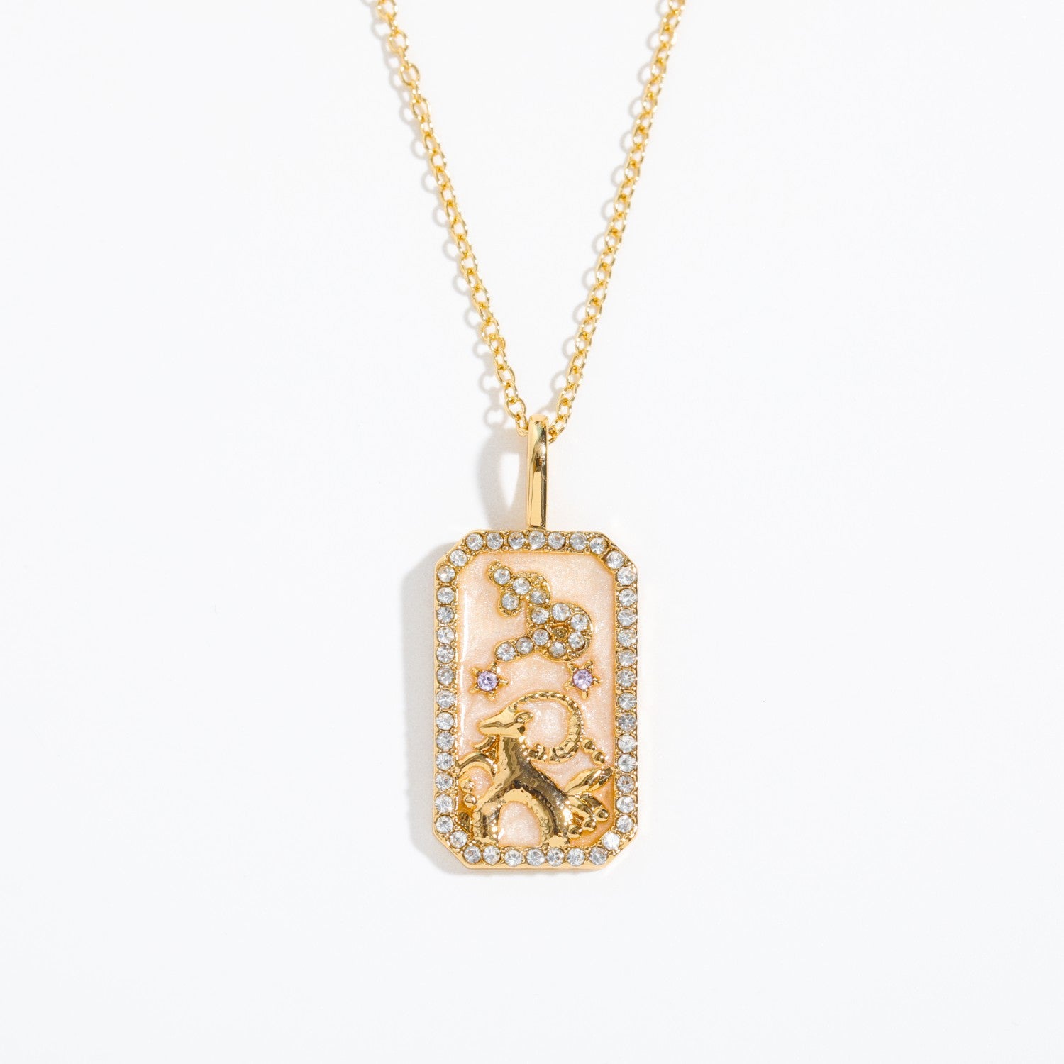 Wholesale of Twelve Constellations Art Retro Style Square Bronze Necklaces